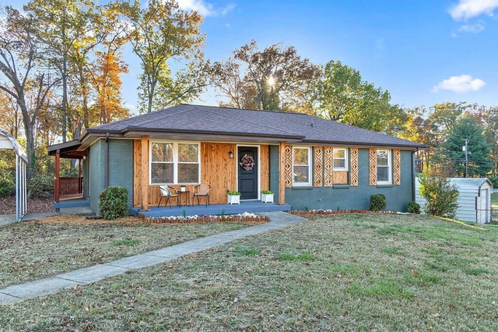 Front of a home that we bought fast in Clarksville, TN.